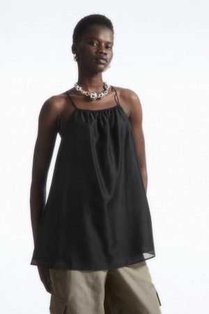 Top Dama COS Halterneck Tunic-style Negrii | ARCWS-8729