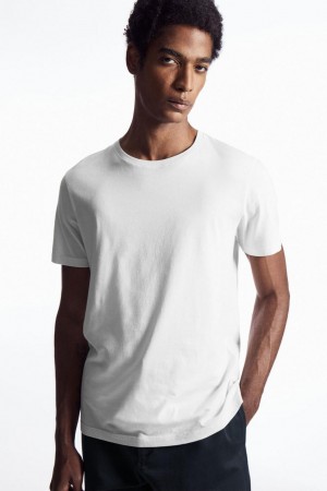 Tricou Barbati COS The Extra Fine Albi | YIUTV-4139