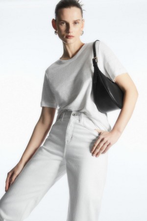 Tricou Dama COS Linen Albi | FBSZE-9081