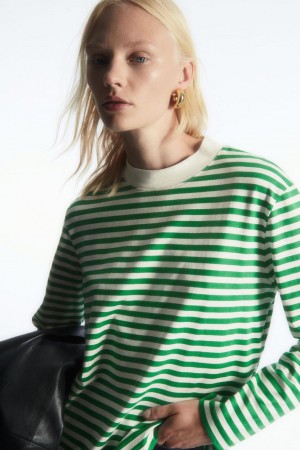 Tricou Dama COS Long-sleeved Mock-neck Verzi | DAWFZ-9710