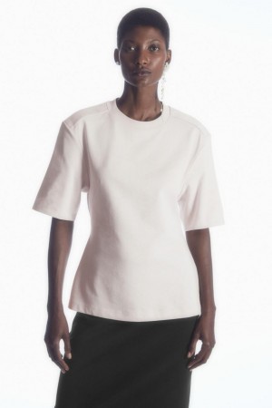 Tricou Dama COS Power-shoulder Waisted Gri | MHCXW-9738