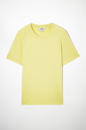 Tricou Dama COS Regular Fit Galbeni Deschis | HLZWF-2584