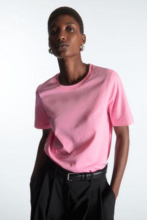 Tricou Dama COS Regular Fit Roz | KXLID-6493