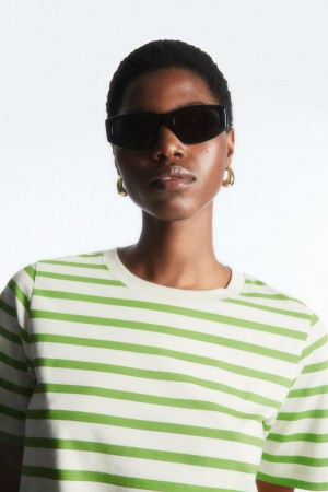 Tricou Dama COS Regular Fit Verzi | HPKLA-5326