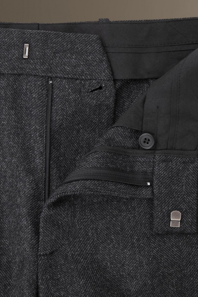 Blazer Barbati COS Herringbone Lână - Drept Gri Inchis | APDUT-7934