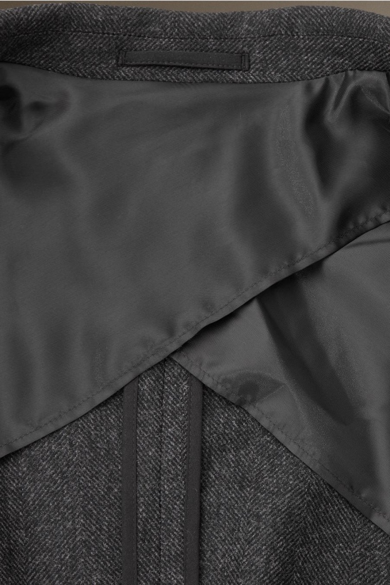 Blazer Barbati COS Herringbone Lână - Regular Gri Inchis | MLWTH-4962