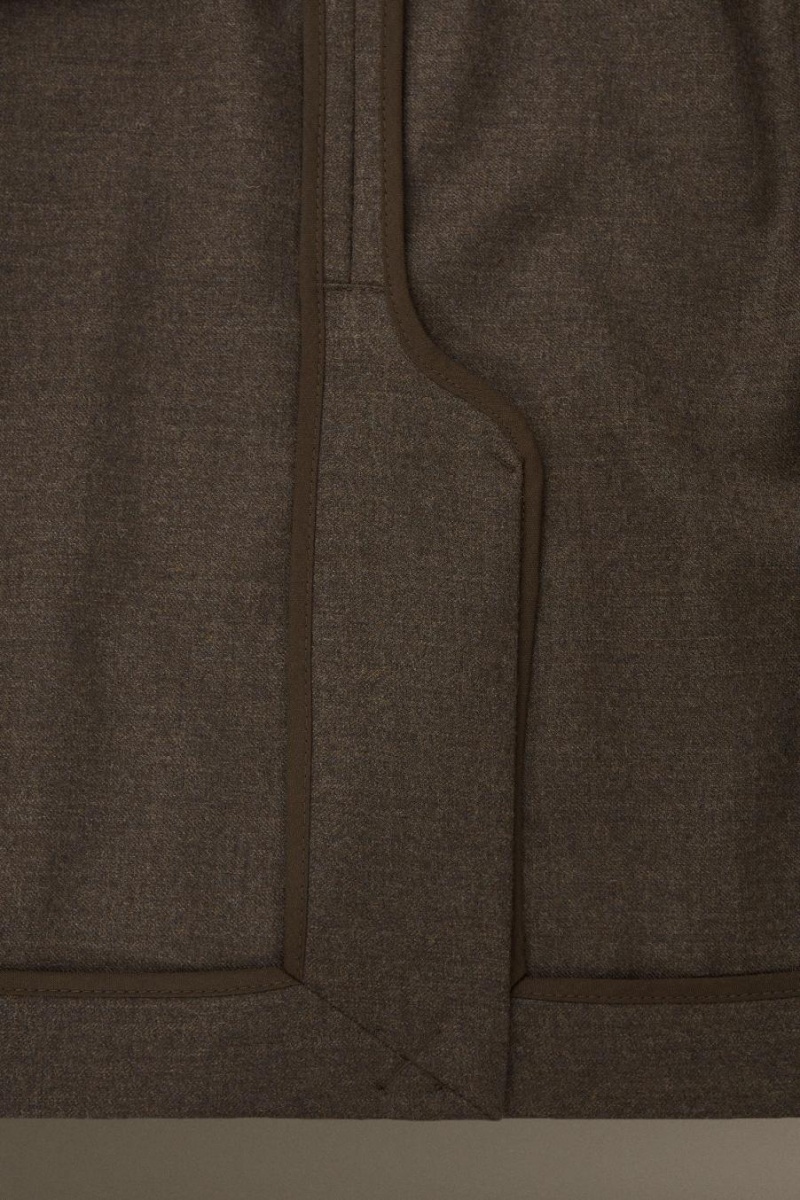 Blazer Barbati COS Lână-flannel - Regular Maro Inchis | FGMKI-2873