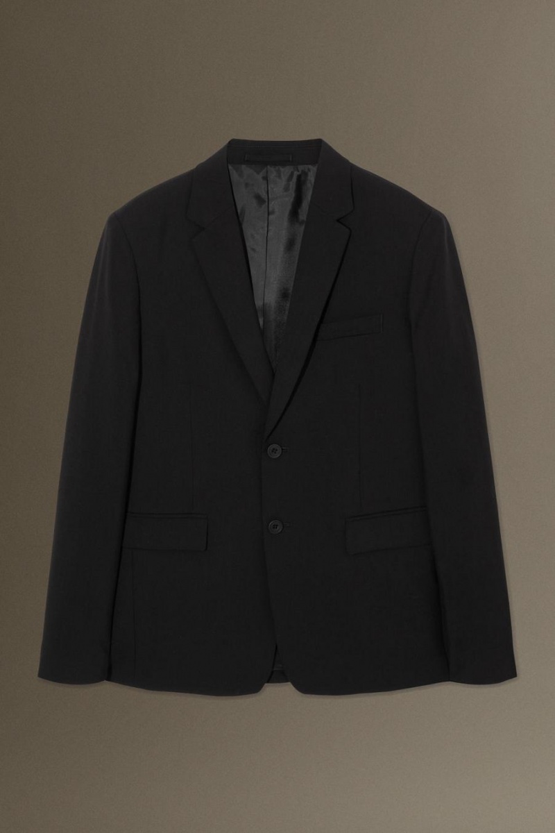 Blazer Barbati COS Lână-hopsack - Slim Negrii | SUQON-2716