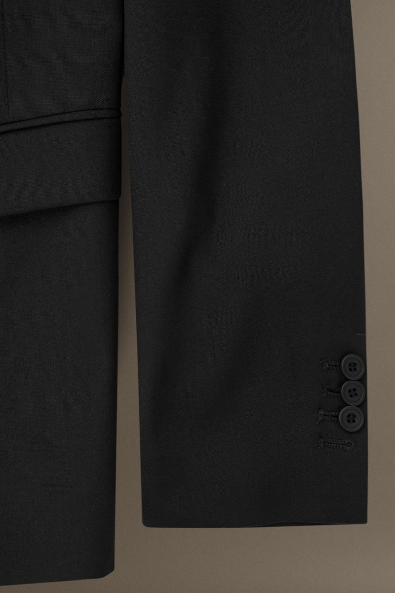 Blazer Barbati COS Lână-hopsack - Slim Negrii | SUQON-2716