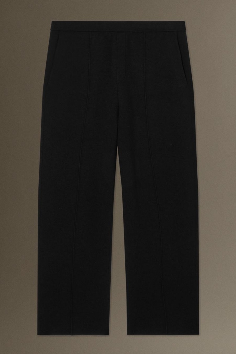 Blazer Barbati COS Tricotate Merino Lână - Drept Negrii | GVLKW-7438