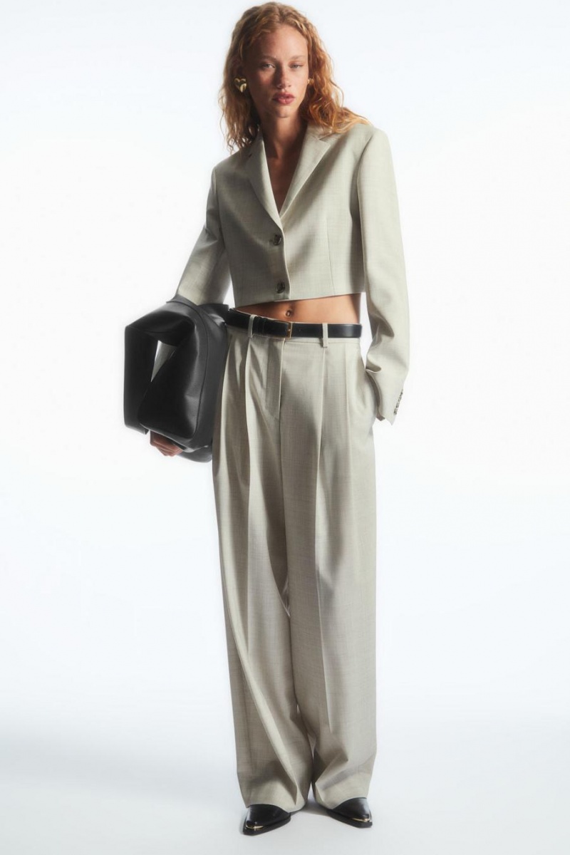 Blazer Dama COS Cropped Lână Gri | HXAIG-7201