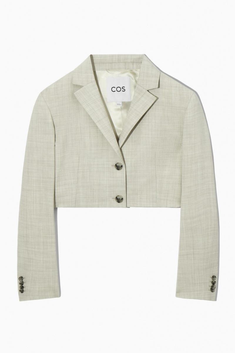 Blazer Dama COS Cropped Lână Gri | HXAIG-7201