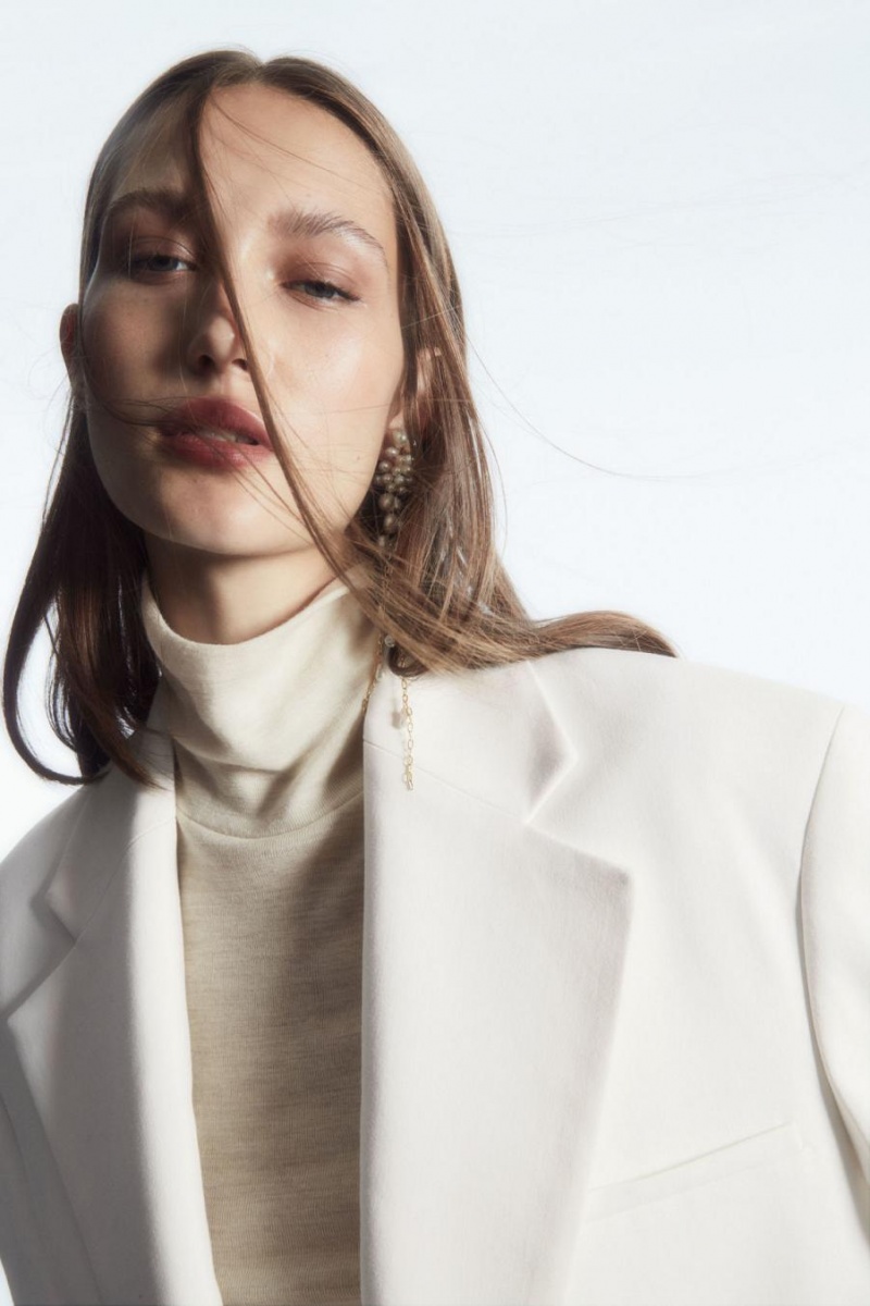 Blazer Dama COS Oversized Crepe Albi | CXNSE-7513