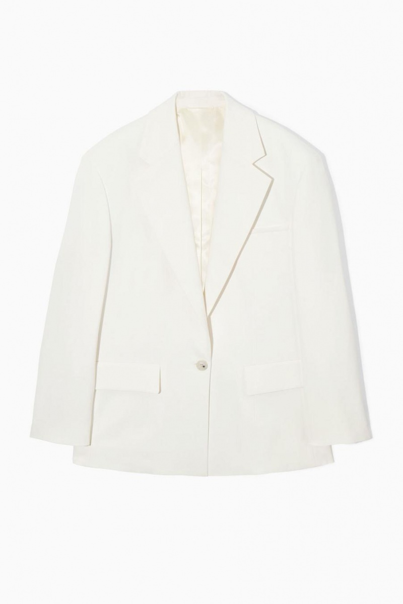 Blazer Dama COS Oversized Crepe Albi | CXNSE-7513