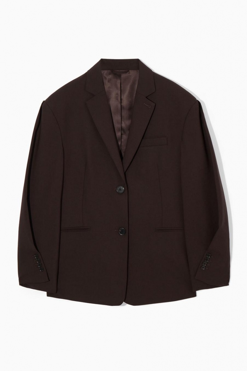 Blazer Dama COS Rounded Lână Maro Inchis | JWKET-8793