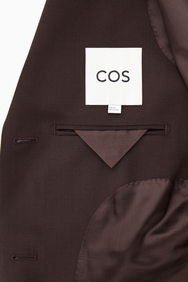 Blazer Dama COS Rounded Lână Maro Inchis | JWKET-8793