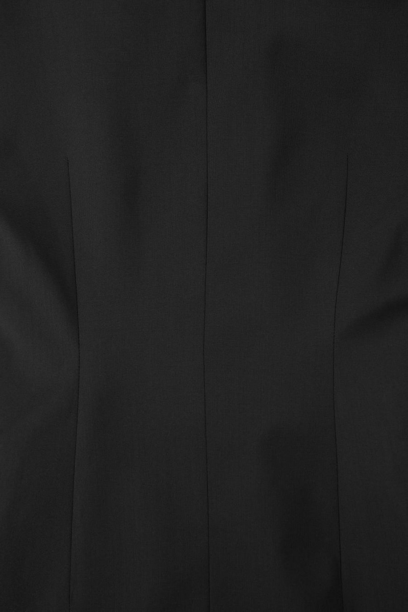 Blazer Dama COS Sculpted Collarless Lână Negrii | NZQAW-4037