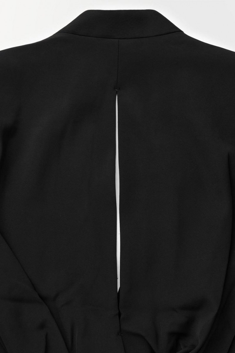 Blazer Dama COS The Draped-waist Negrii | ANPHK-7516