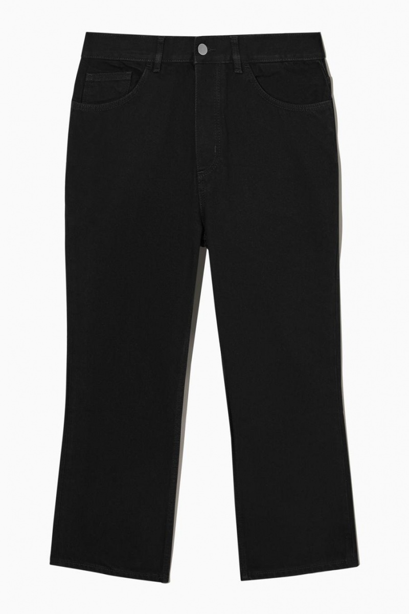Blugi Barbati COS Regular-fit Kick-leg Negrii | DQNJT-4027