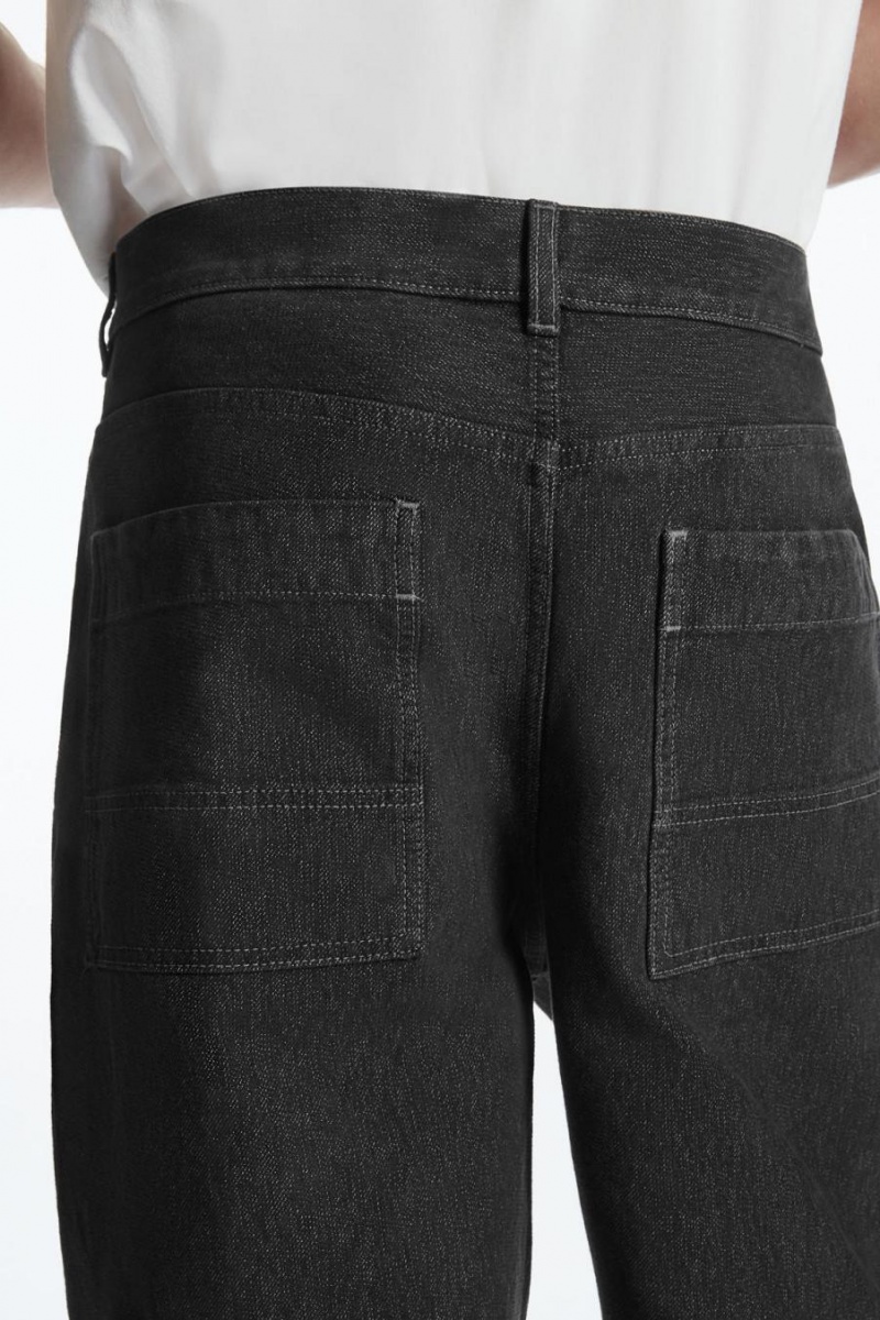 Blugi Barbati COS Relaxed-fit Largi-leg Negrii | HNQDJ-5480