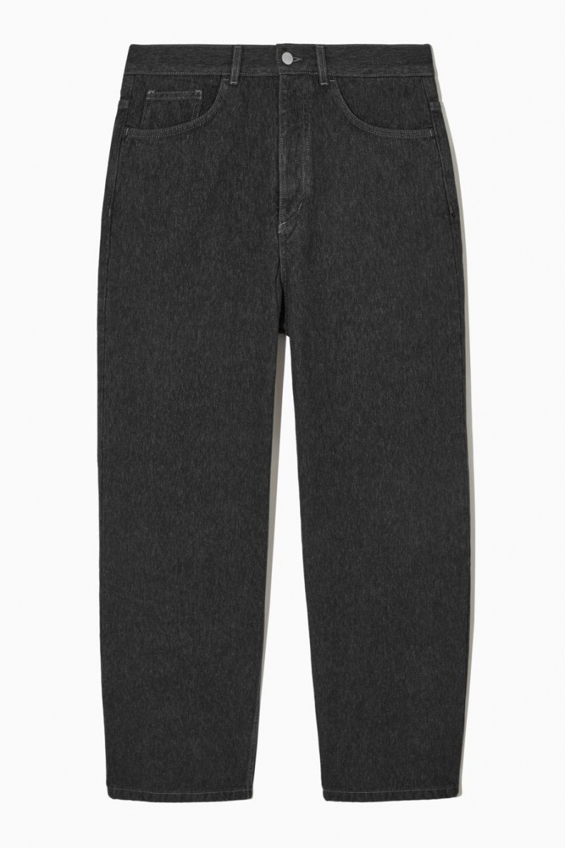Blugi Barbati COS Relaxed-fit Largi-leg Negrii | HNQDJ-5480