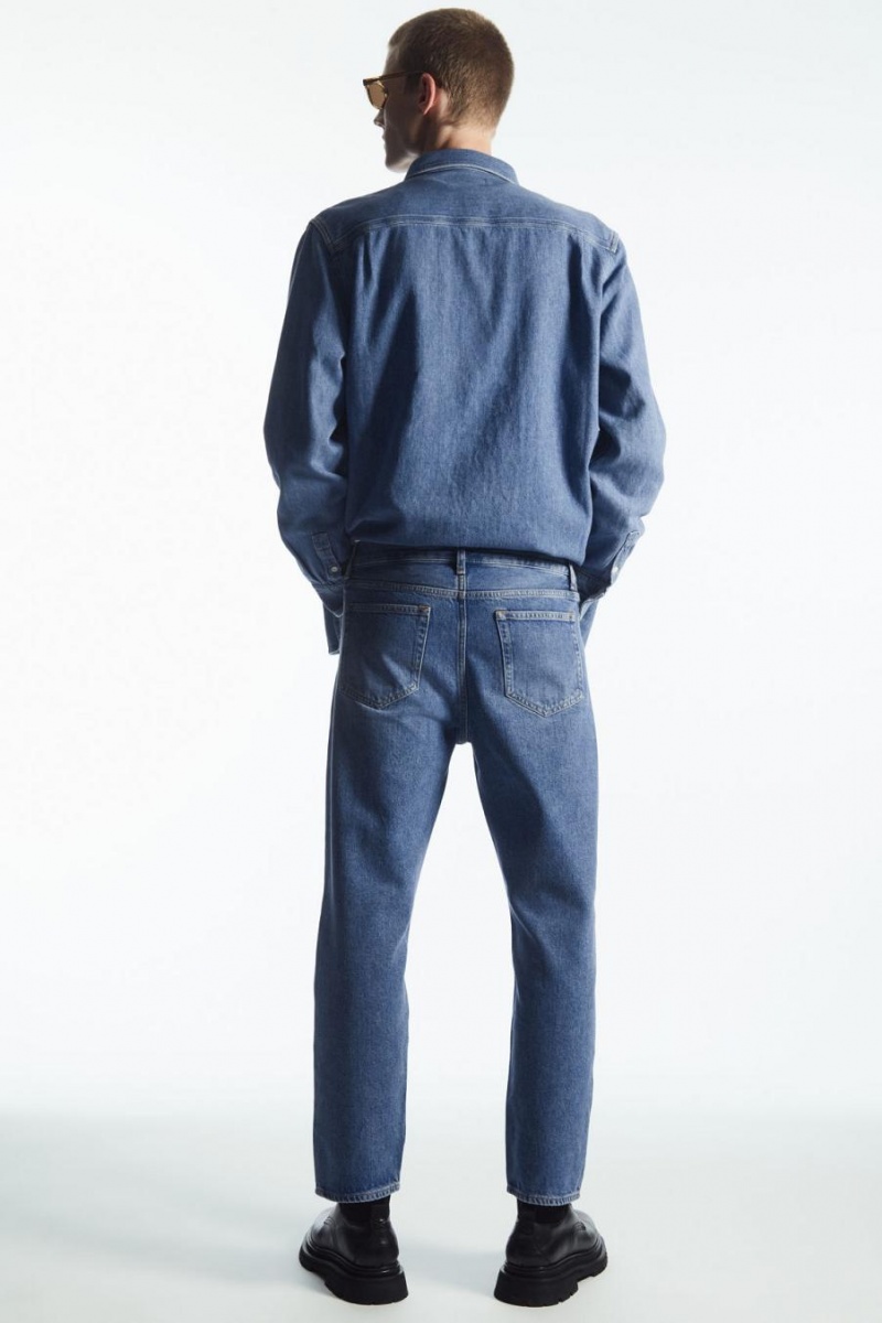 Blugi Barbati COS Skim - Drept Albastri | PLWKH-3148