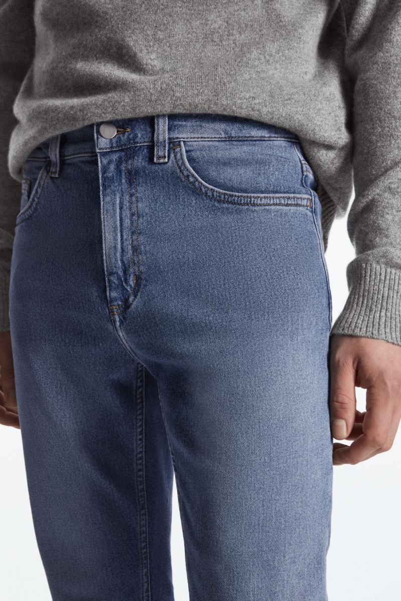 Blugi Barbati COS Slim-fit Recycled-denim Albastri | AZBEK-9635