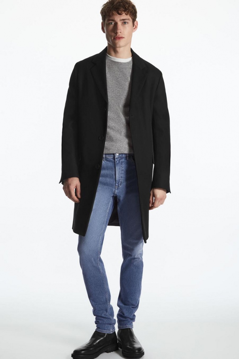 Blugi Barbati COS Slim-fit Recycled-denim Albastri | AZBEK-9635