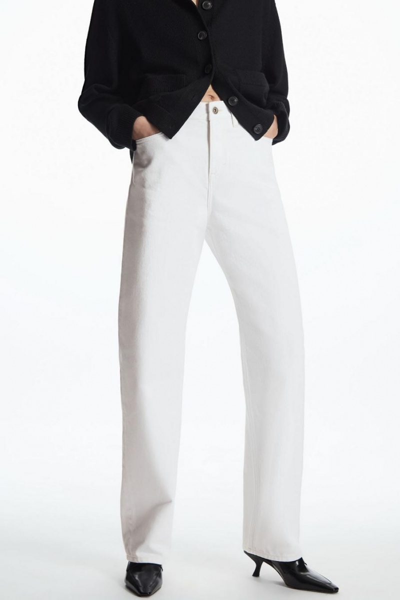 Blugi Dama COS Column - Drept Albi | IXGJD-1246