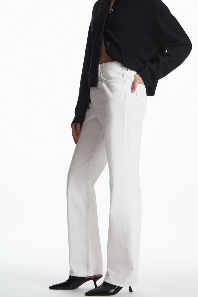 Blugi Dama COS Column - Drept Albi | IXGJD-1246