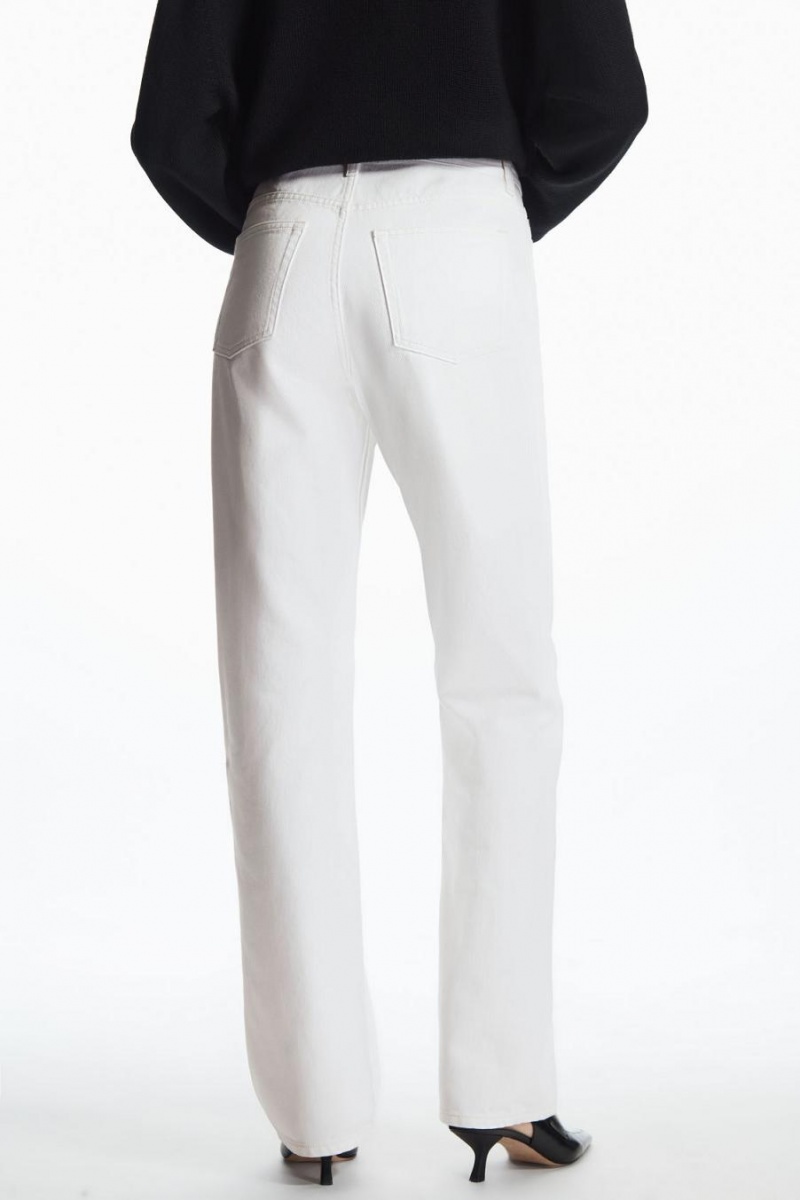Blugi Dama COS Column - Drept Albi | IXGJD-1246