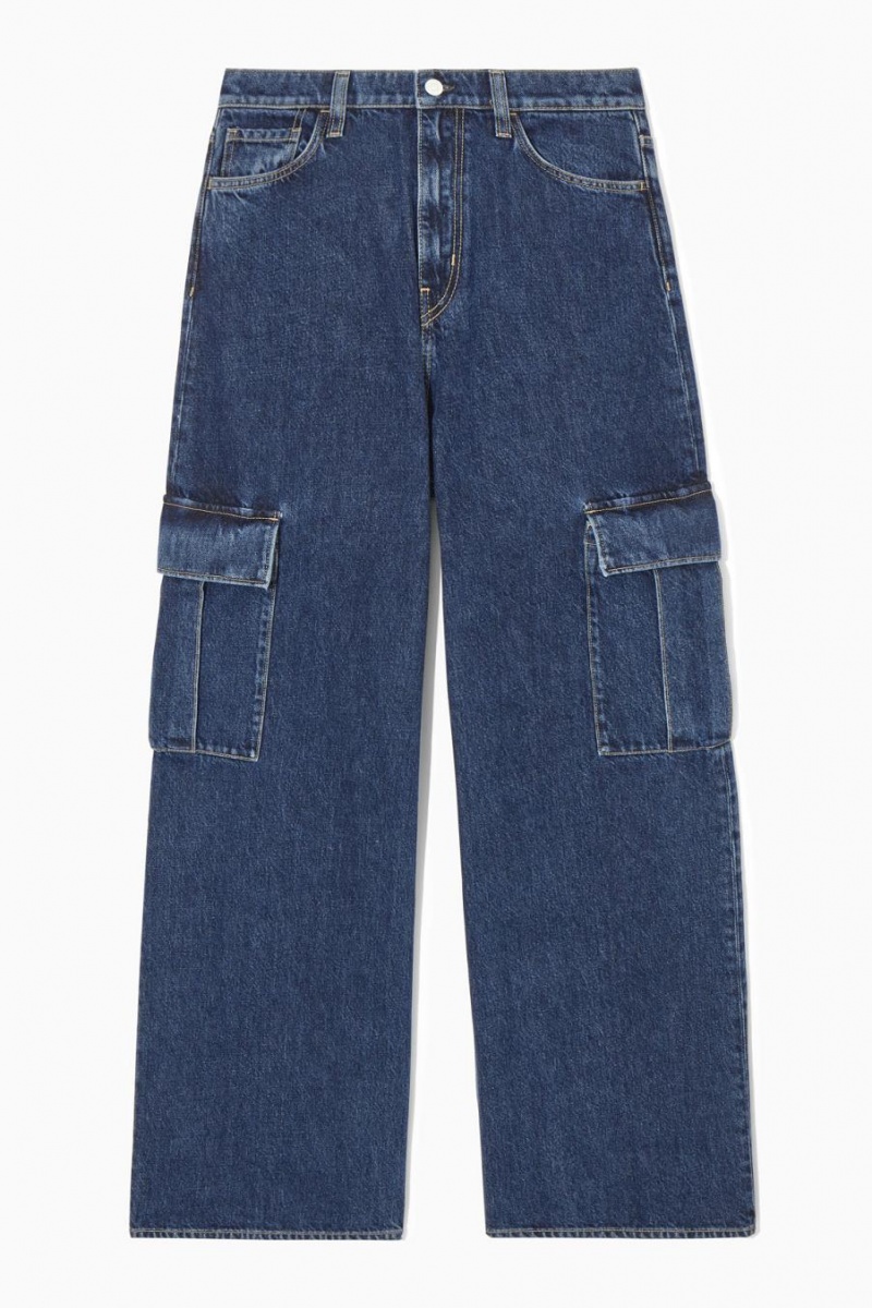 Blugi Dama COS Denim Cargo Albastri | KLYMA-8491