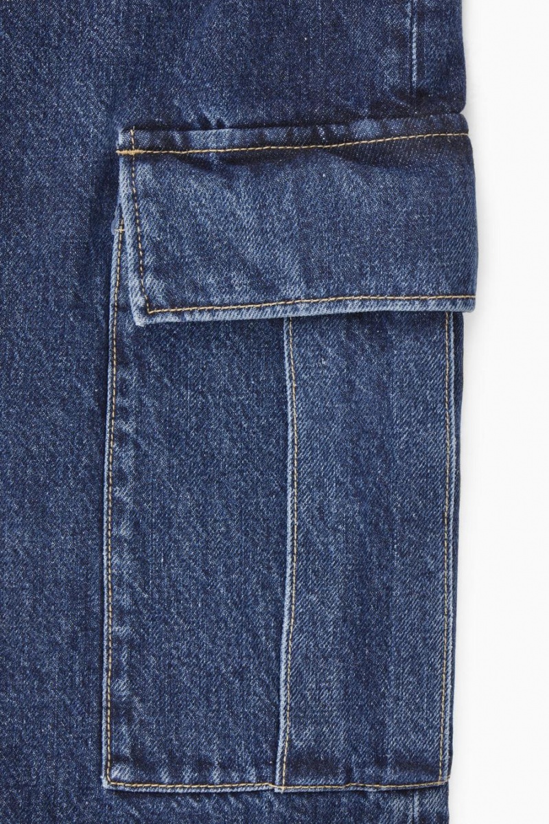 Blugi Dama COS Denim Cargo Albastri | KLYMA-8491