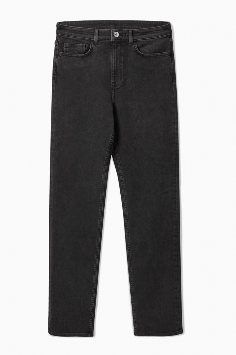 Blugi Dama COS Drept-leg Slim-fit Full-length Negrii | WFMBQ-8524