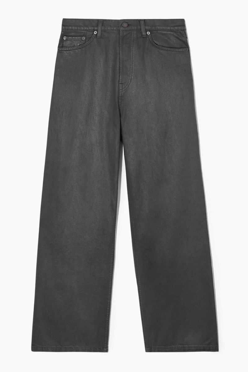 Blugi Dama COS Volume Coated-denim - Largi Negrii | KVRQP-3957