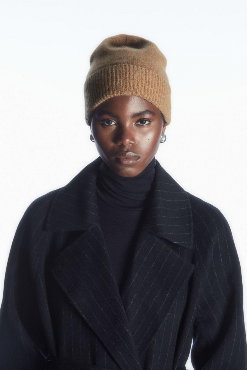 Caciula Barbati COS Pure Cashmere Bej | QSXZT-5693