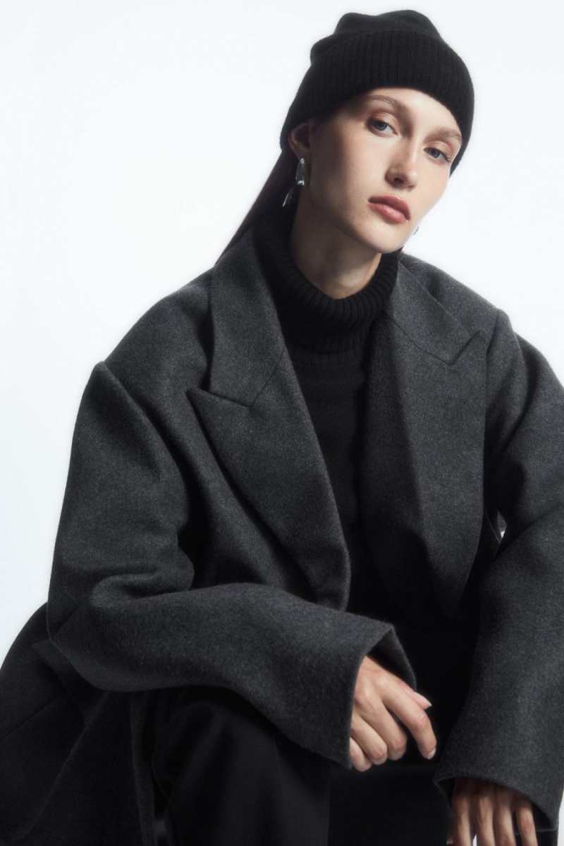Caciula Barbati COS Pure Cashmere Negrii | SLXTO-6817