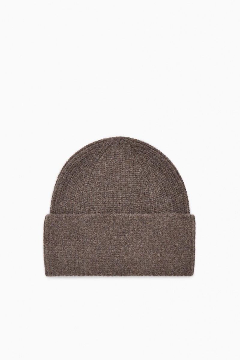 Caciula Dama COS Cashmere-blend Maro Inchis | QCWPV-6275