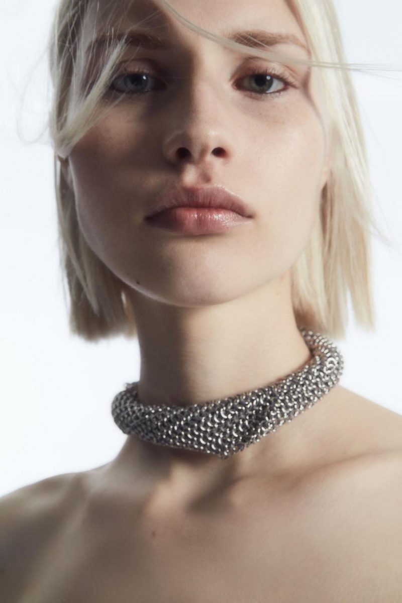 Choker Dama COS Chainmail Argintii | LWIFP-9386
