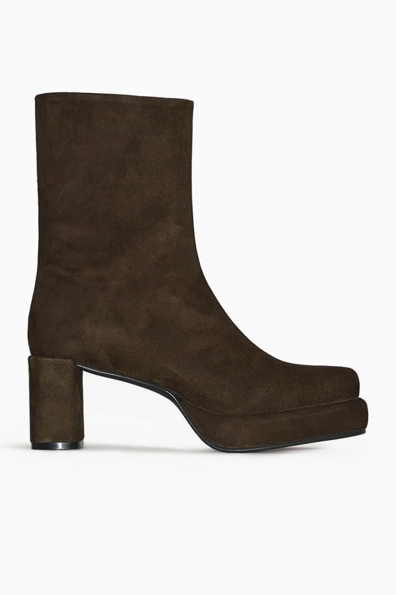 Cizme Dama COS Square-toe Platforma Maro Inchis | SBAXO-9461