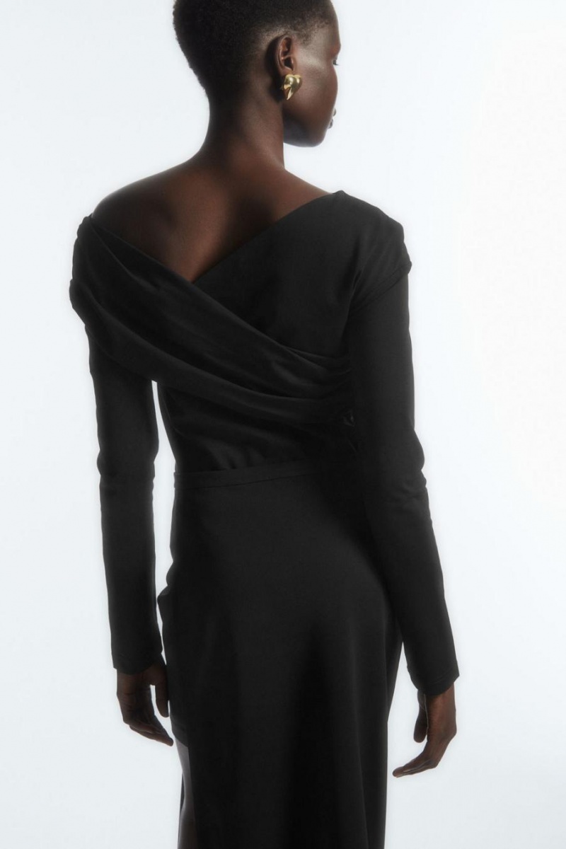 Fusta Dama COS Asymmetric Cutout Negrii | YLKEI-5640