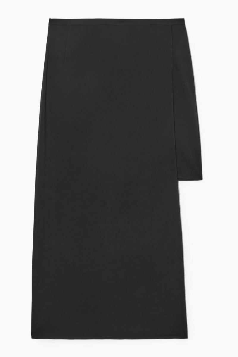 Fusta Dama COS Asymmetric Cutout Negrii | YLKEI-5640