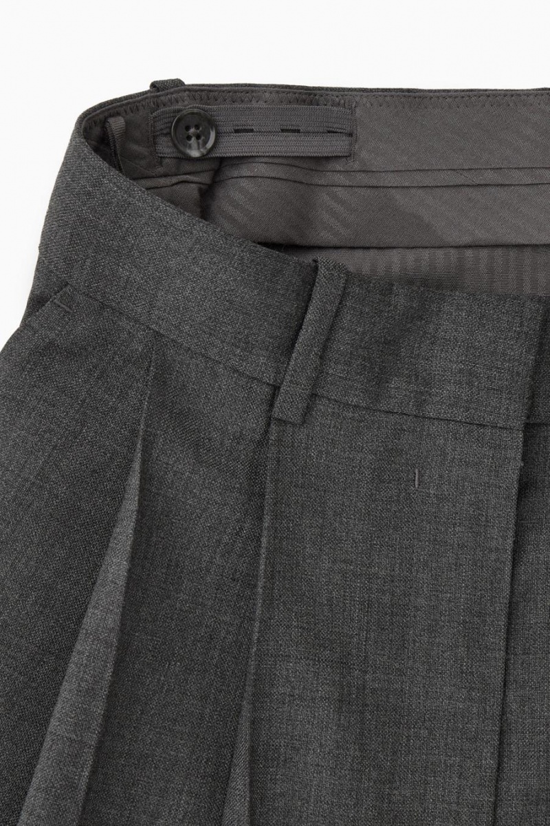 Fusta Dama COS Deconstructed Lână Pencil Gri Inchis | ECGFJ-5930