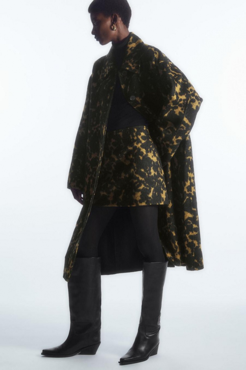 Fusta Dama COS Lână-jacquard Mini Maro | VBZPO-5364