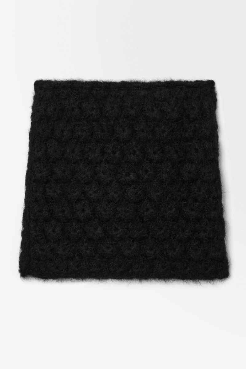 Fusta Dama COS The Crochet-knit Mini Negrii | PVISQ-4150
