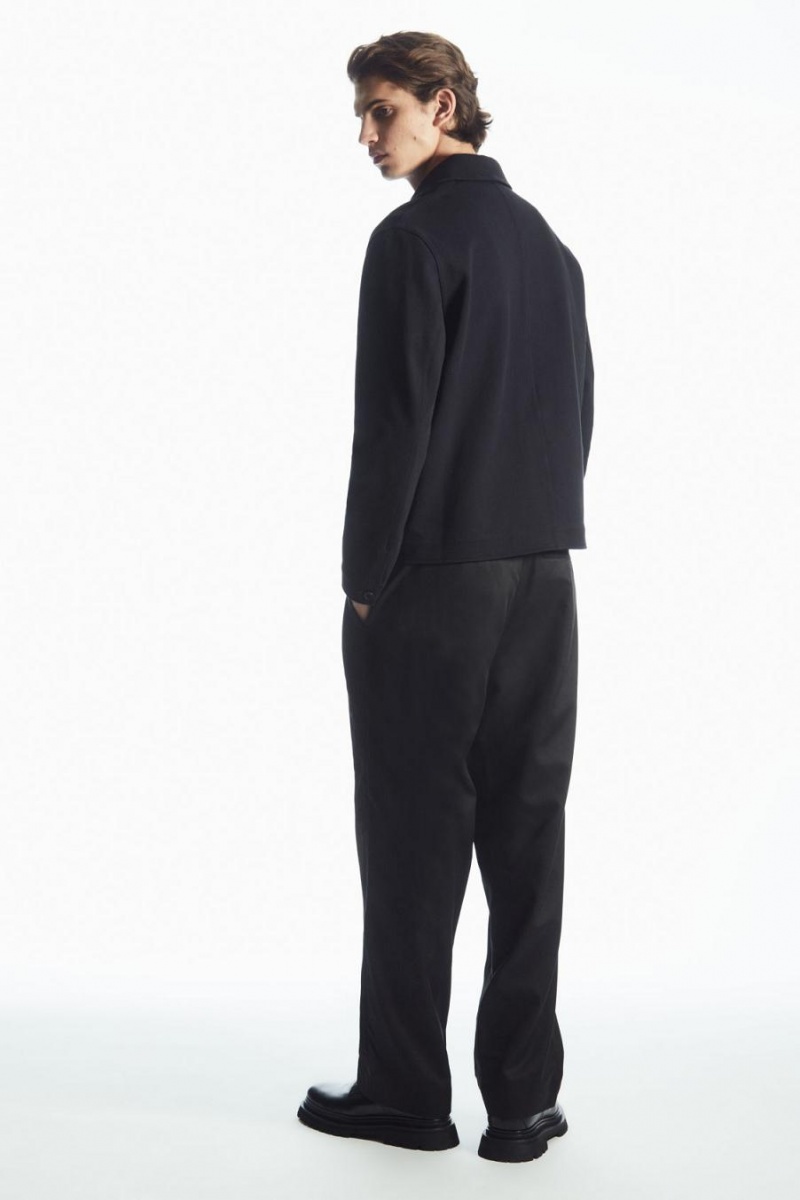 Geaca Barbati COS Bumbac-twill Utility Bleumarin | GJRZN-2873