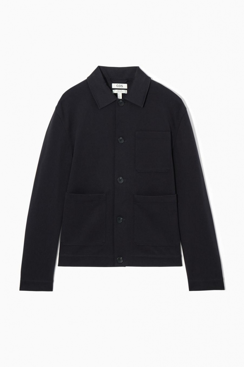 Geaca Barbati COS Bumbac-twill Utility Bleumarin | GJRZN-2873