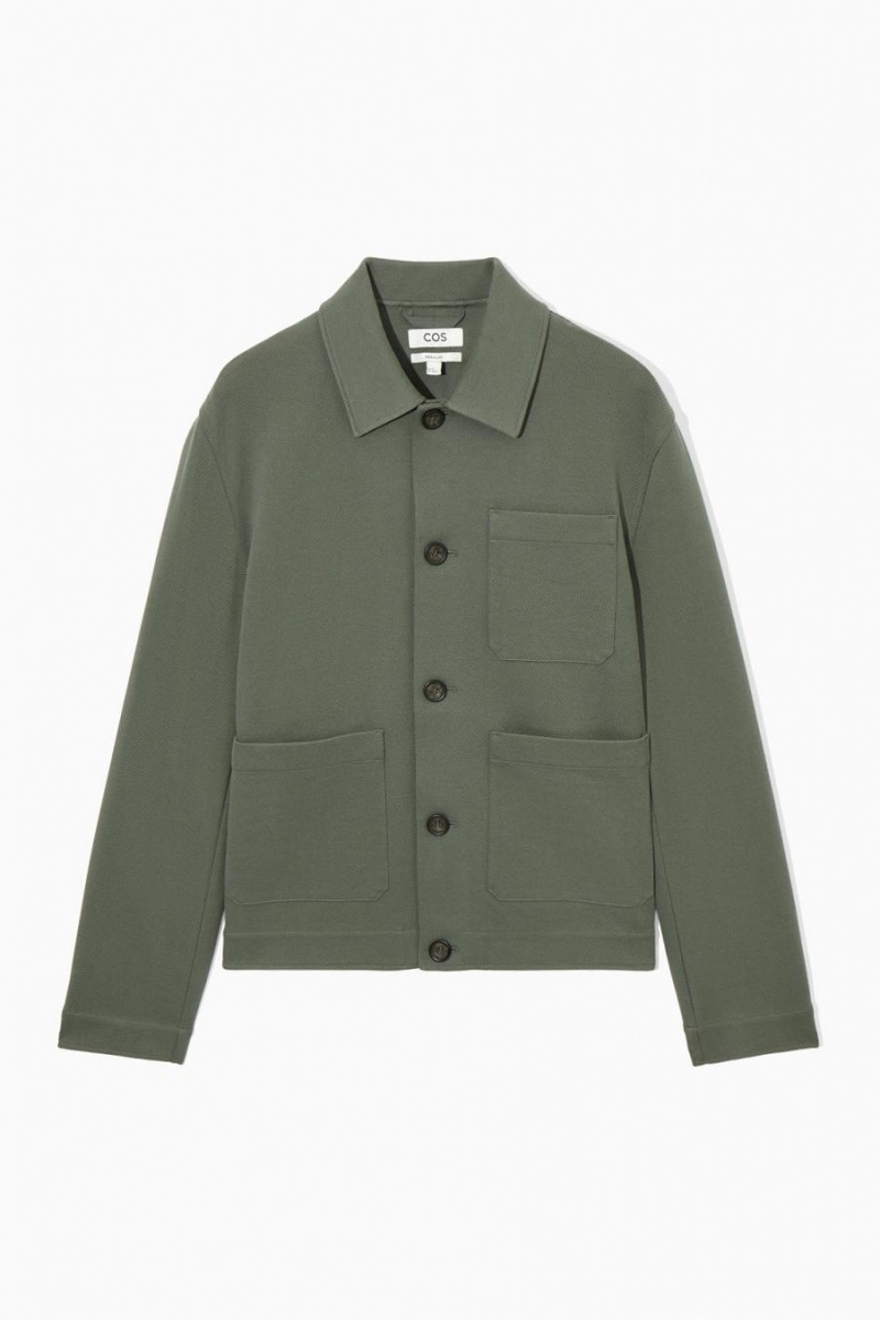 Geaca Barbati COS Bumbac-twill Utility Verzi | NKTYC-7561