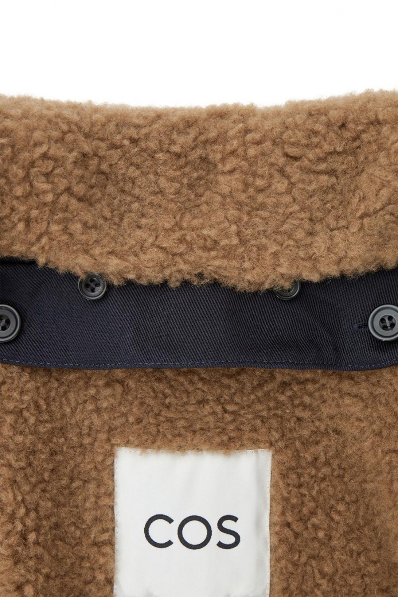Geaca Barbati COS Convertible Teddy-lined Bleumarin Maro | FLPKT-8046
