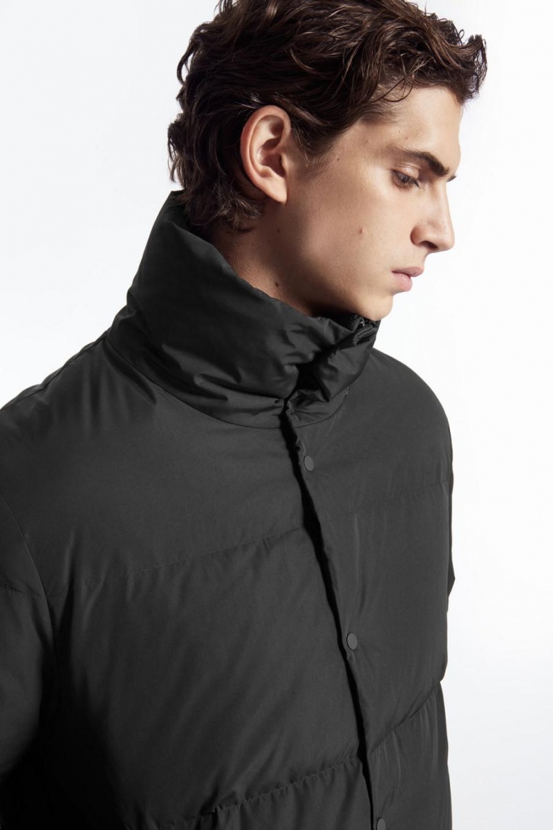 Geaca Barbati COS Scurte Puffer Negrii | QNVRS-5726